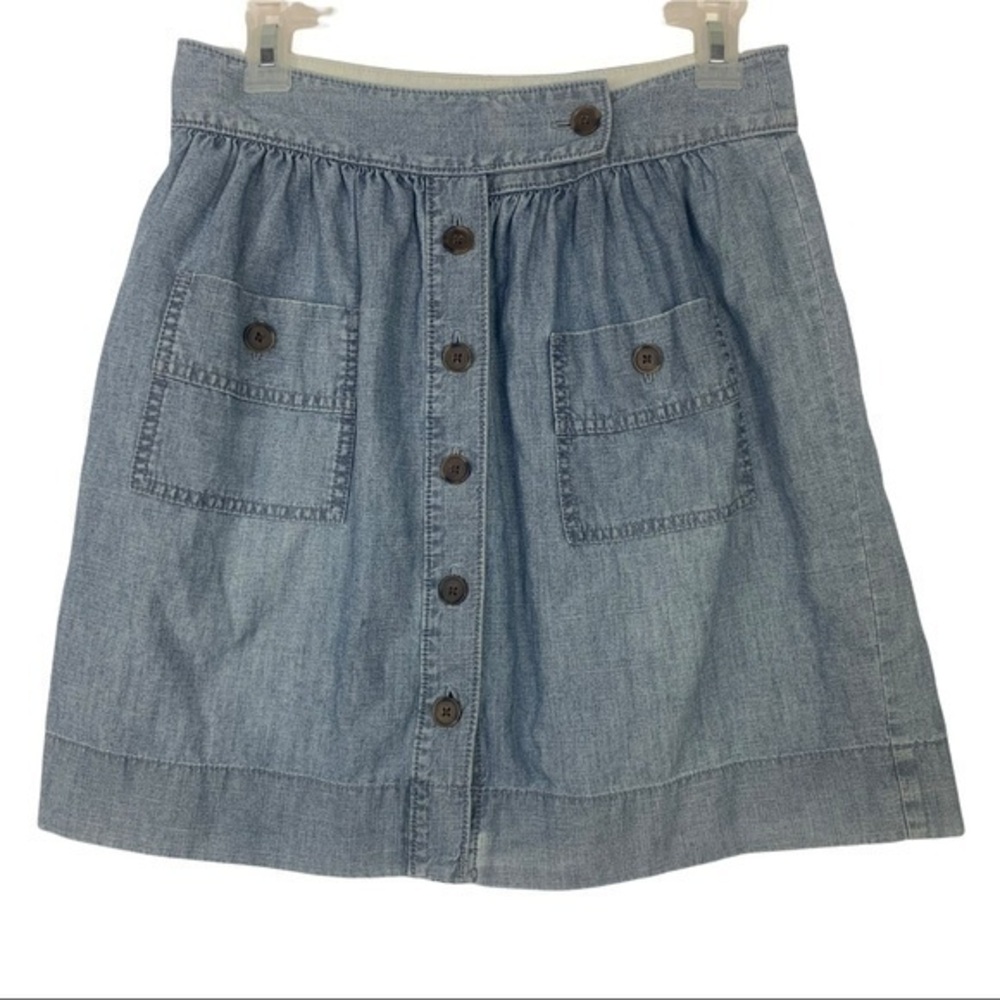 J.Crew Vintage Women Skirt Denim Blue Sz 4